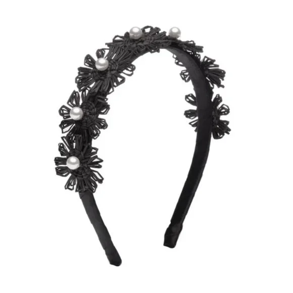 Eugenia Kim black pearl headband, never worn Eugenia Kim Maryn Satin Headband (Hair Accessories) IFCHIC.COM main image 3
